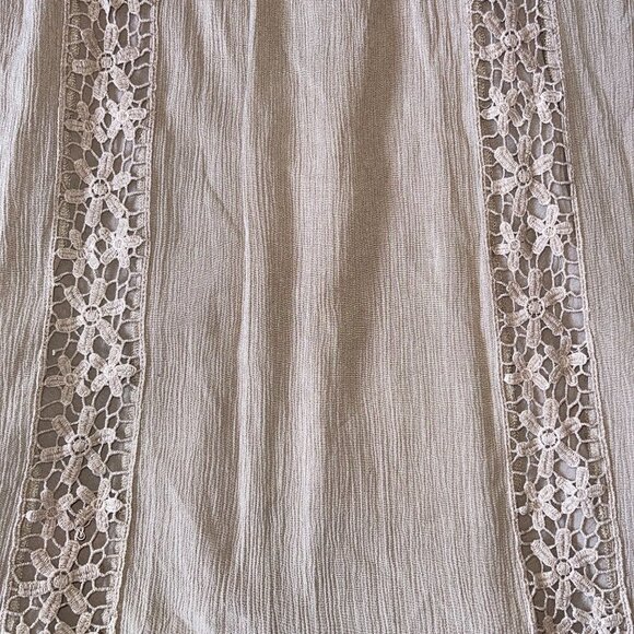 Socialite High Neck Mini Dress with Crochet Daisies - Picture 9 of 11